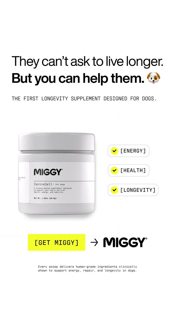 MIGGY static ad: They can’t ask to live longer. But you can help them.